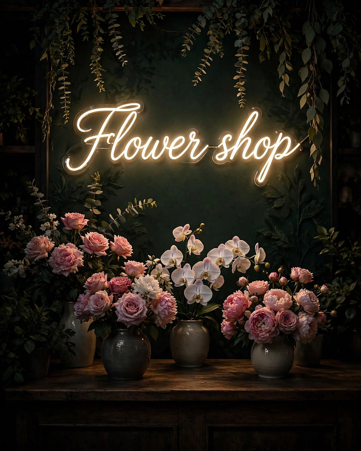 Flower shop · LED Neon — Warmweiß