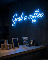 Grab a coffee · LED Neon — Blau