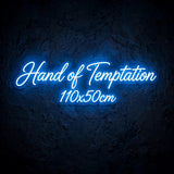 Hand of Temptation 110x50cm · LED Neon — Blau