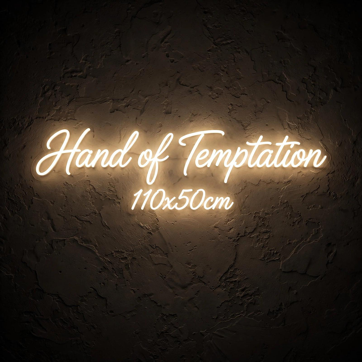 Hand of Temptation 110x50cm · LED Neon — Warmweiß