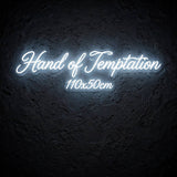 Hand of Temptation 110x50cm · LED Neon — Weiß