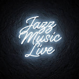 Jazz Music Live · LED Neon — Weiß