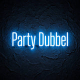Party Dubbel · LED Neon — Blau