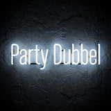 Party Dubbel · LED Neon — Weiß