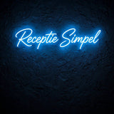 Receptie Simpel · LED Neon — Blau