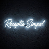 Receptie Simpel · LED Neon — Weiß