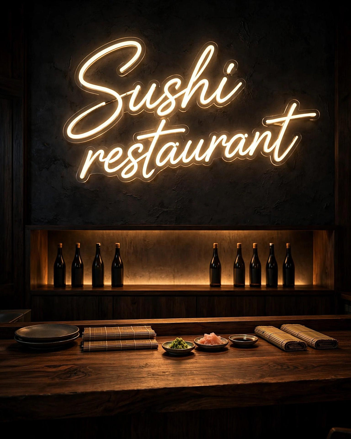 Sushi restaurant · LED Neon — Warmweiß