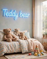 Teddy bear · LED Neon — Blau