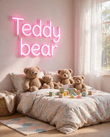 Teddy bear · LED Neon — Pink