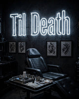Til Death · LED Neon — Weiß