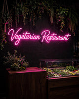 Vegetarian Restaurant · LED Neon — Pink