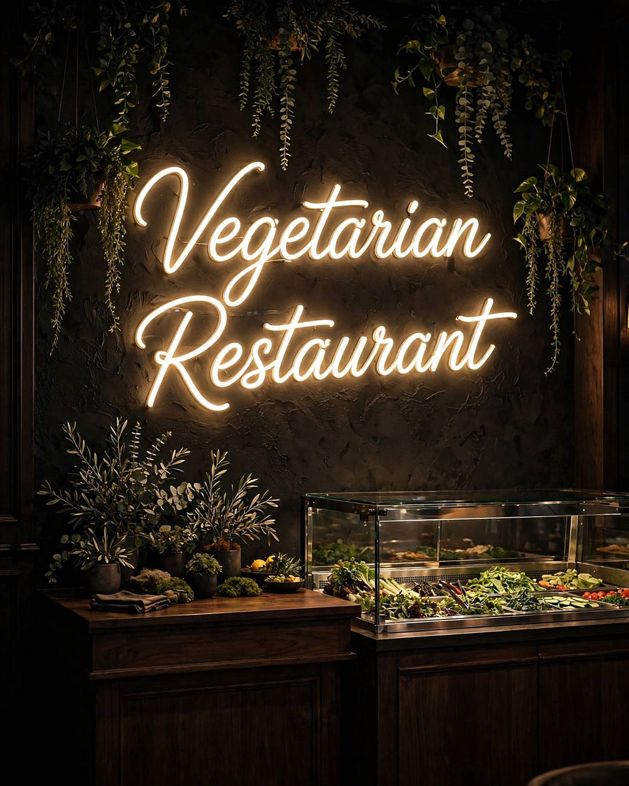 Vegetarian Restaurant · LED Neon