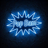 Pop Bam Neon Art · LED Neon — Blau