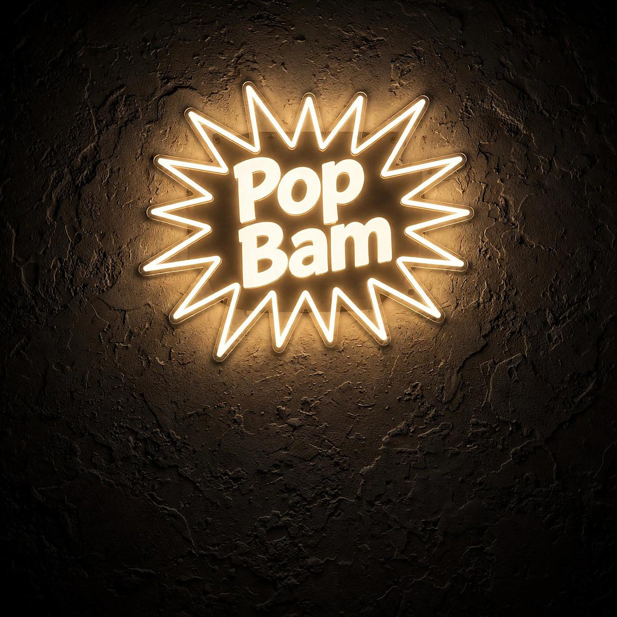 Pop Bam Neon Art · LED Neon — Warmweiß