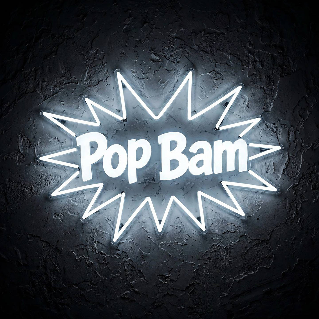 Pop Bam Neon Art · LED Neon — Weiß