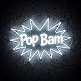 Pop Bam Neon Art · LED Neon — Weiß