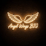 Angel Wings BIG · LED Neon — Warmweiß