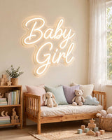 Baby Girl · LED Neon — Warmweiß