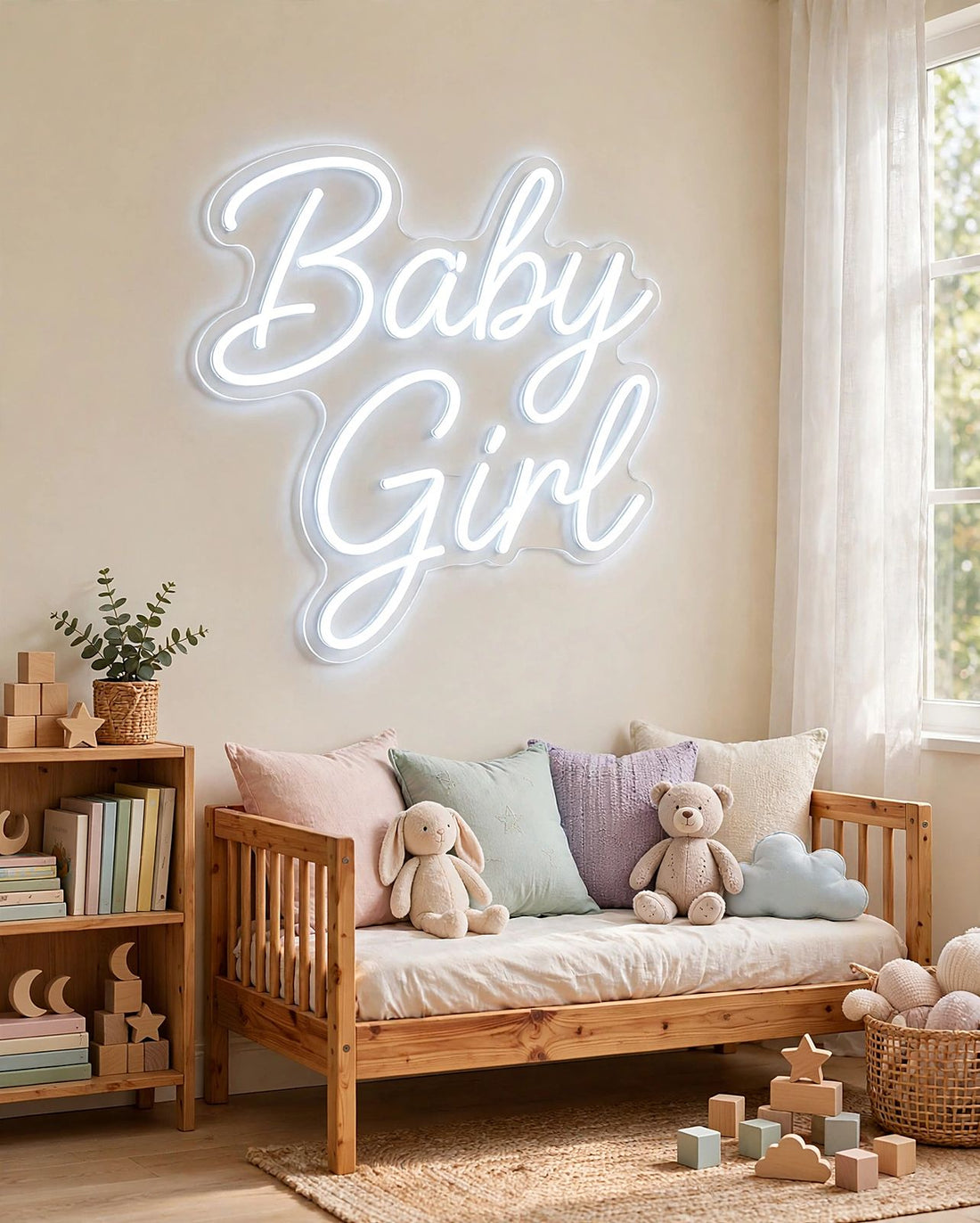 Baby Girl · LED Neon — Weiß