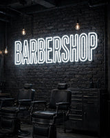 Barbershop · LED Neon — Weiß