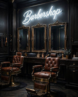 Barbershop · LED Neon — Weiß
