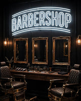 Barbershop · LED Neon — Weiß