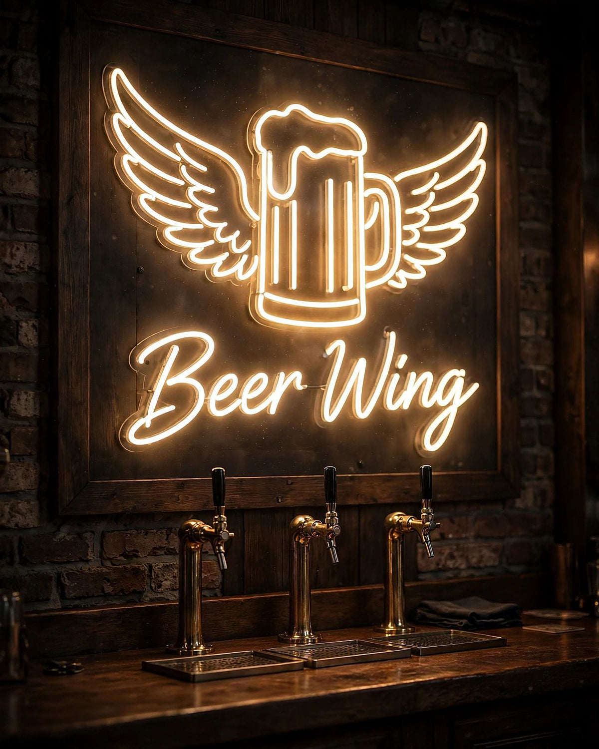Beer Wing · LED Neon — Warmweiß