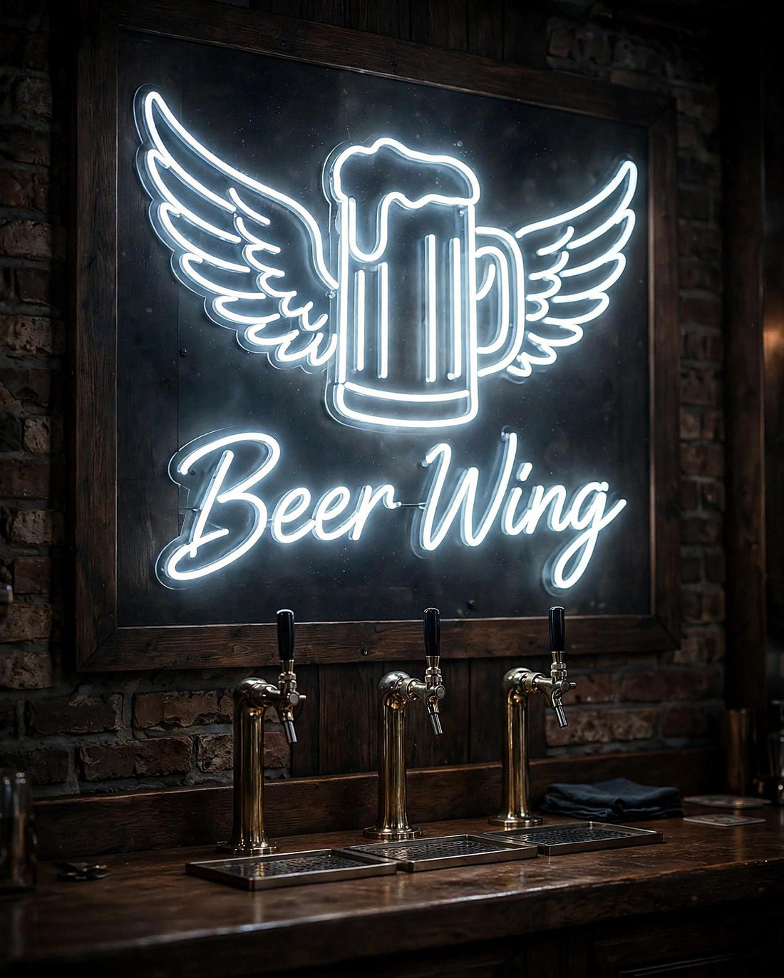 Beer Wing · LED Neon — Weiß