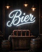 Bier · LED Neon — Weiß
