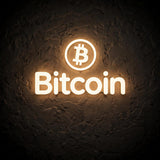 Bitcoin · LED Neon — Warmweiß