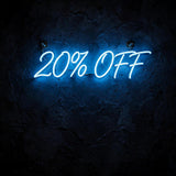20% OFF · LED Neon — Blau