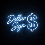 Dollar Sign · LED Neon — Blau