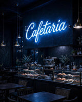 Cafetaria · LED Neon — Blau