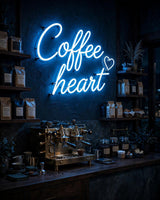 Coffee heart · LED Neon — Blau