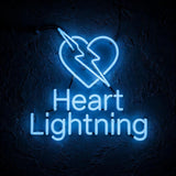 Heart Lightning · LED Neon — Blau