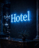 Hotel · LED Neon — Blau