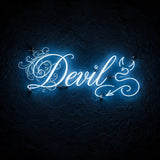 Devil · LED Neon — Blau