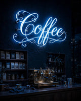 Coffee · LED Neon — Blau