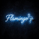 Flamingo · LED Neon — Blau