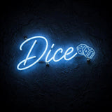 Dice · LED Neon — Blau