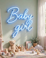 Baby girl · LED Neon — Blau