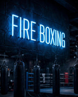Fire Boxing · LED Neon — Blau
