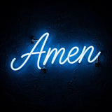 Amen · LED Neon — Blau