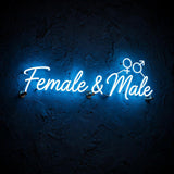 Female & Male · LED Neon — Blau
