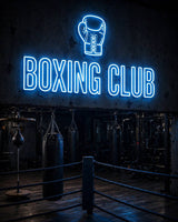 Boxing club · LED Neon — Blau