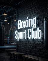Boxing Sport Club · LED Neon — Weiß