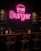 Burger · LED Neon — Pink