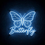Butterfly · LED Neon — Blau