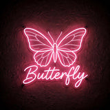Butterfly · LED Neon — Pink