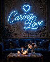 Caring Love · LED Neon — Blau